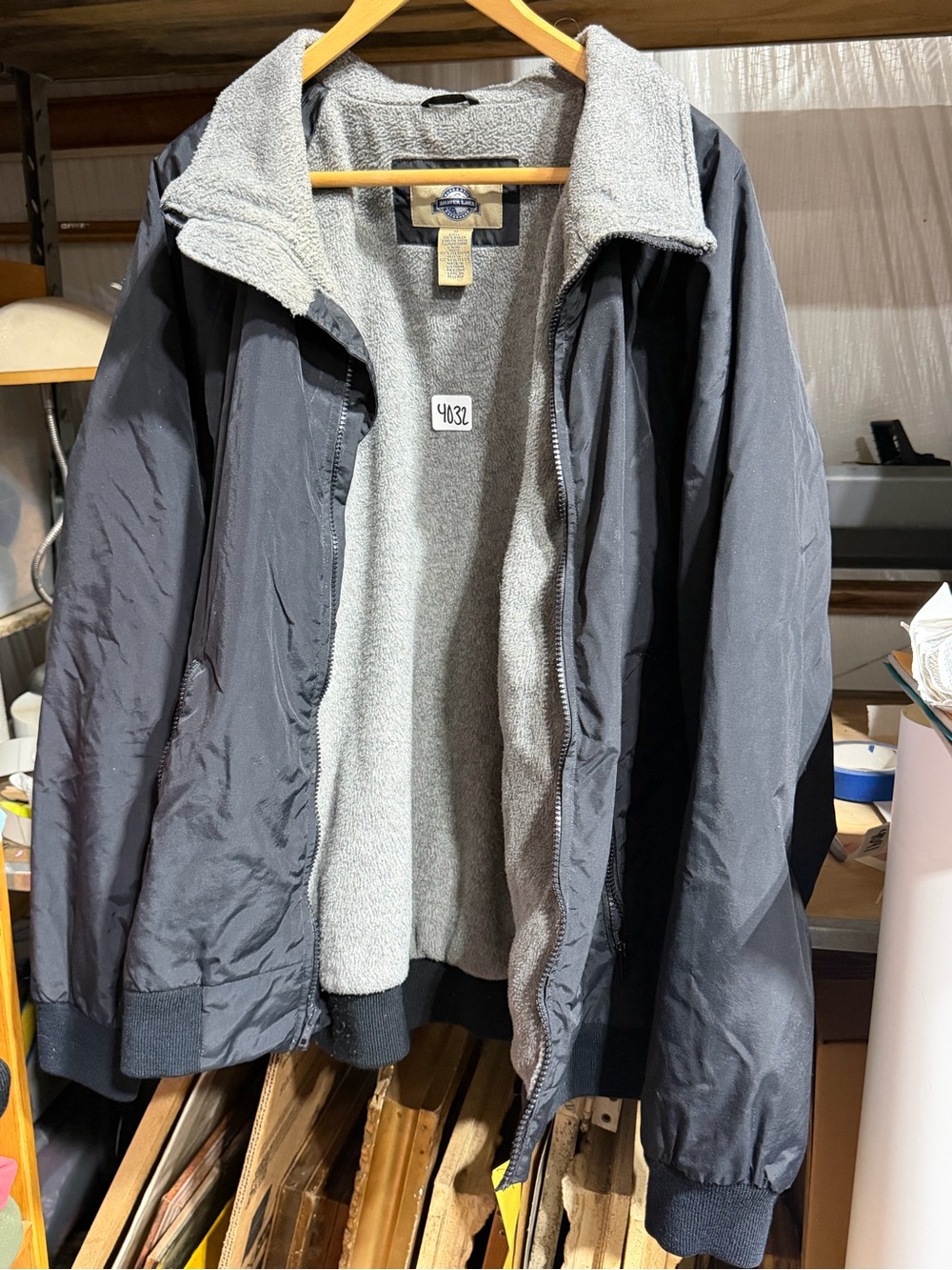 #4032- Shaver Lake Dark Blue Bomber Jacket.